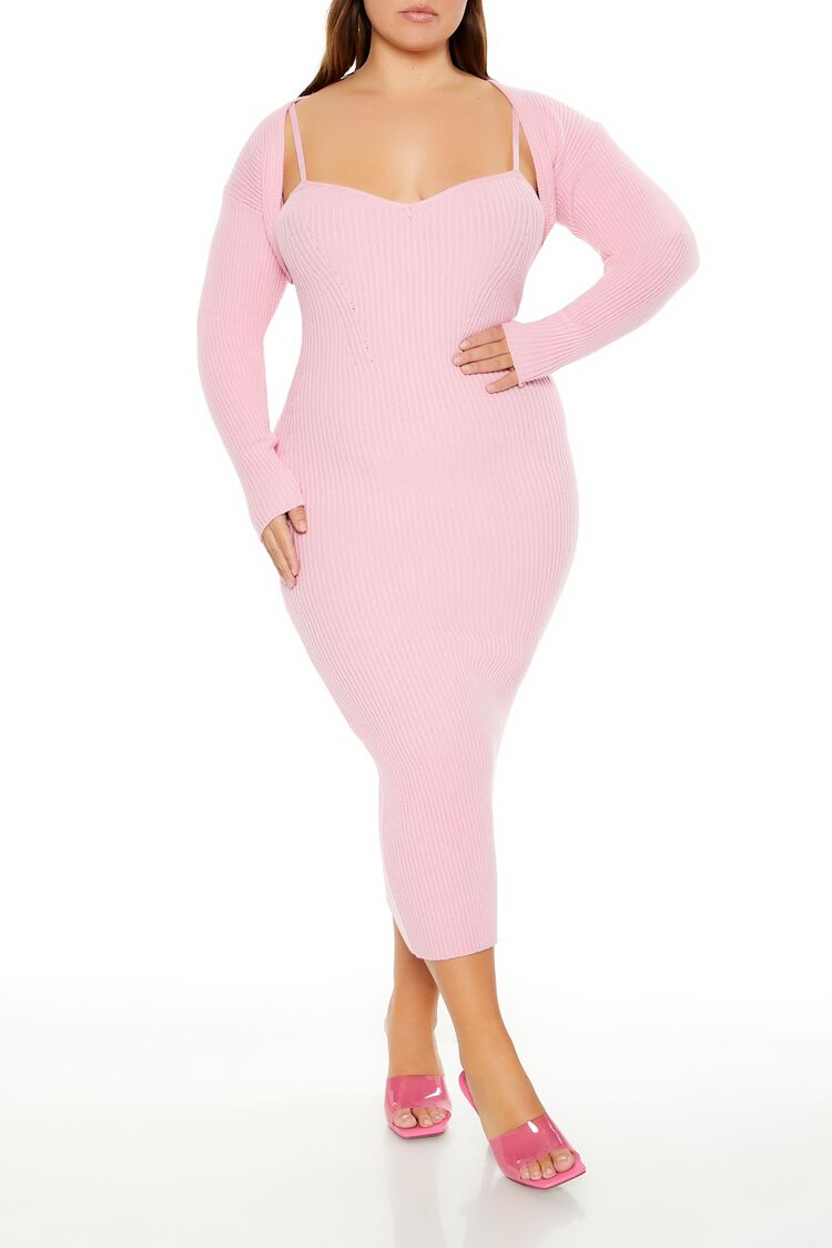 Plus Size Shrug & Sweater Dress Set Plus Size Shrug & Sweater Dress Set