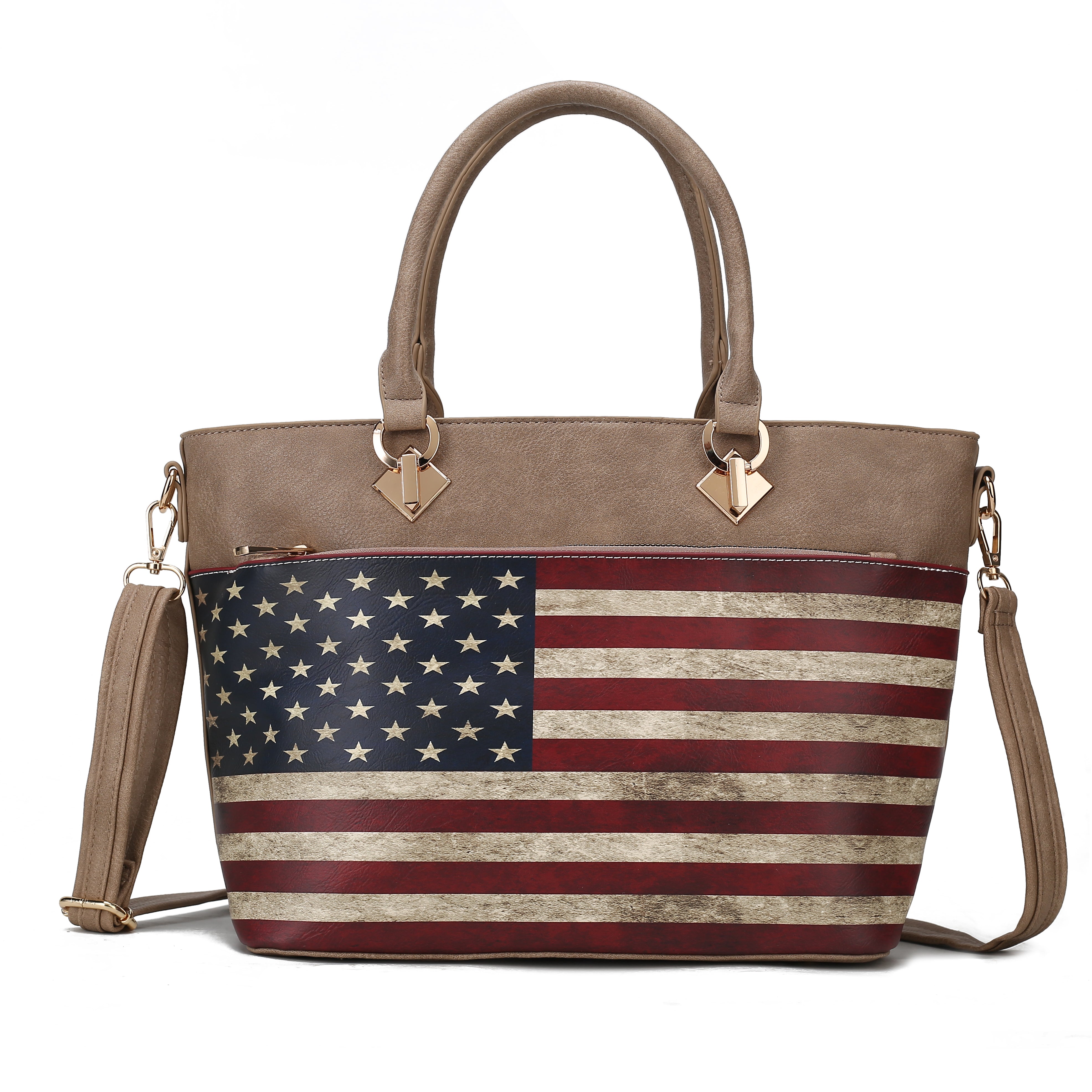 Lilian Printed Flag Tote Bag