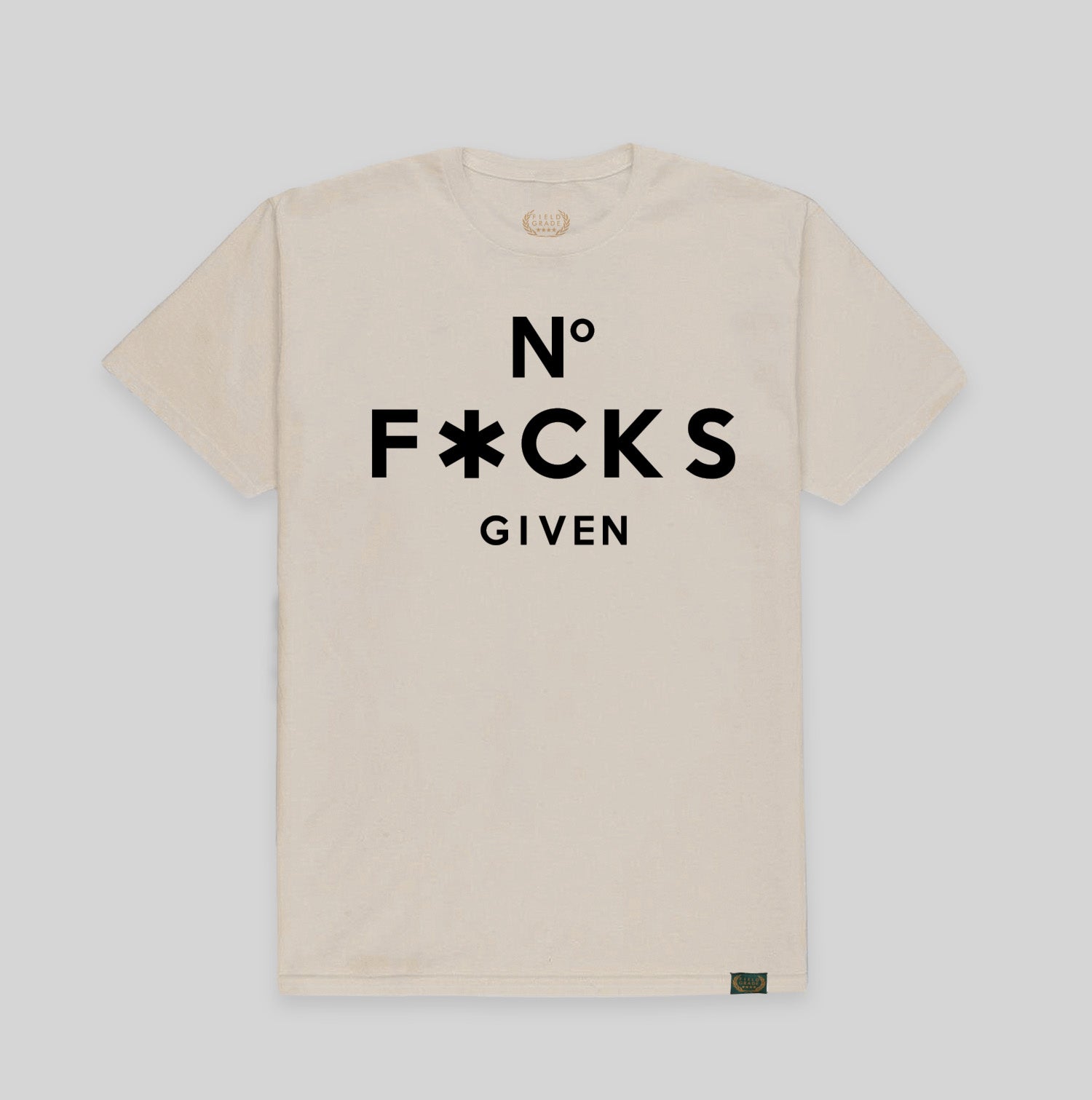 Field Grade NO F*CKS GIVEN SAND COTTON TEE