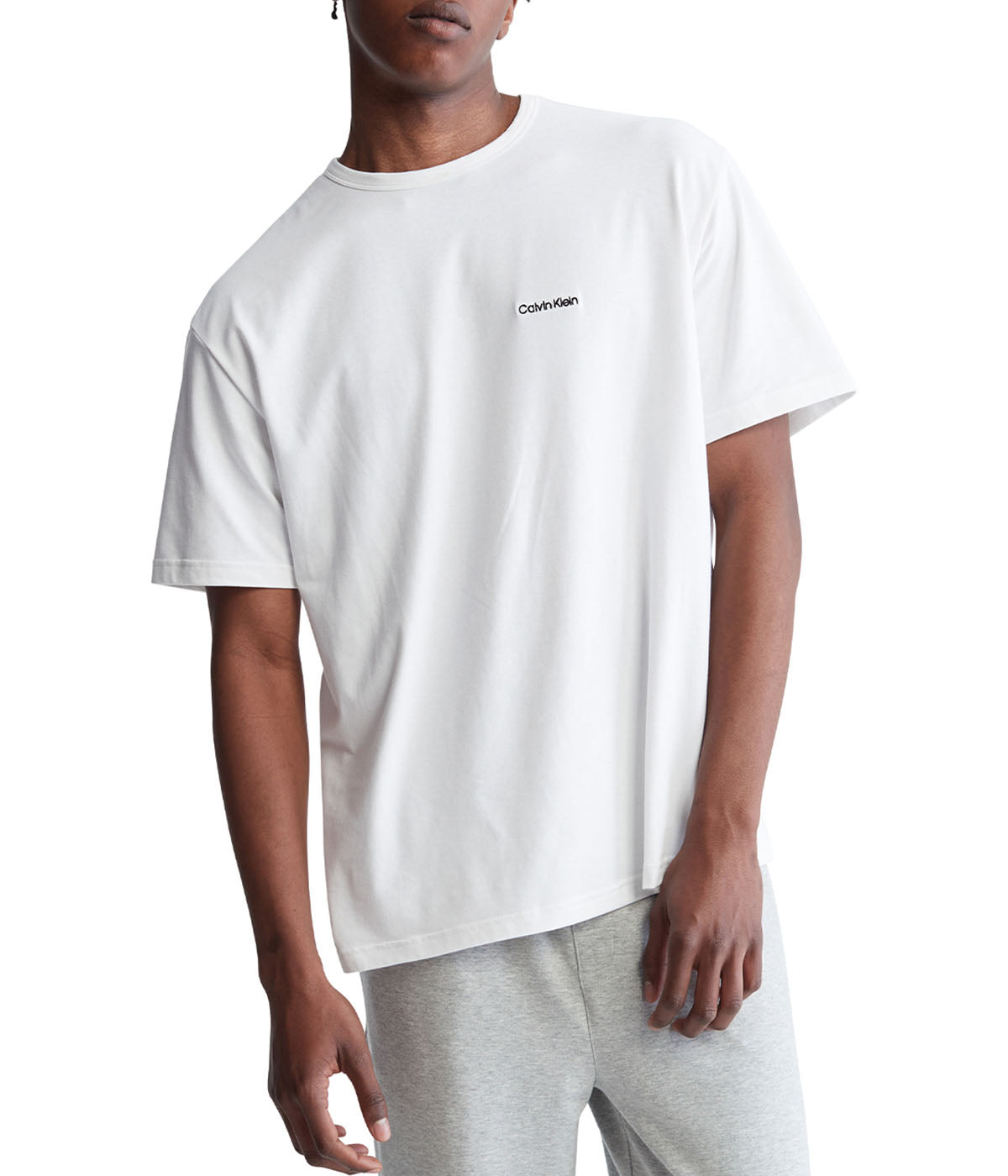 Modern Cotton Short Sleeve Crew Neck Tee White