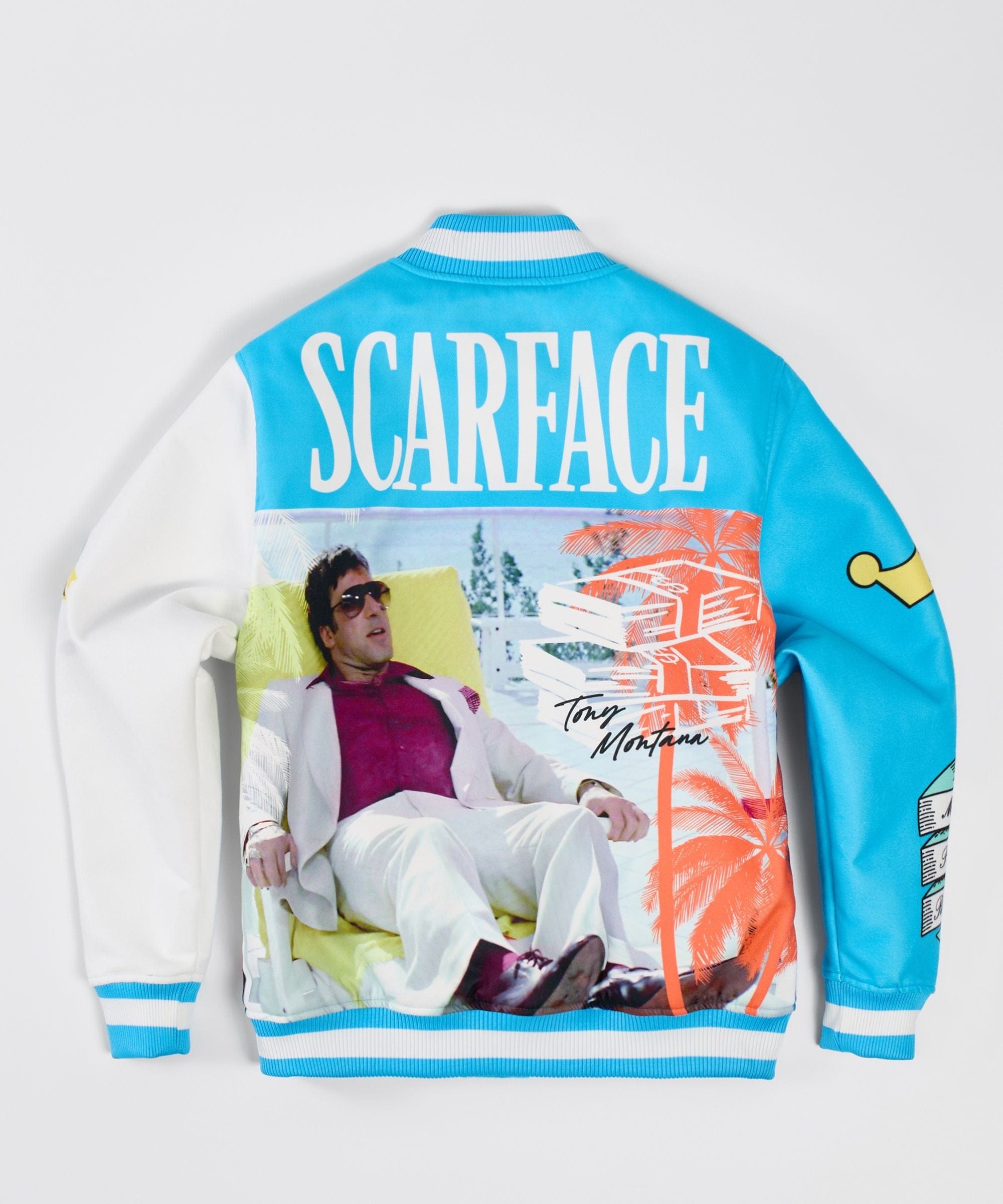 Scarface Retro Varsity Jacket - Blue