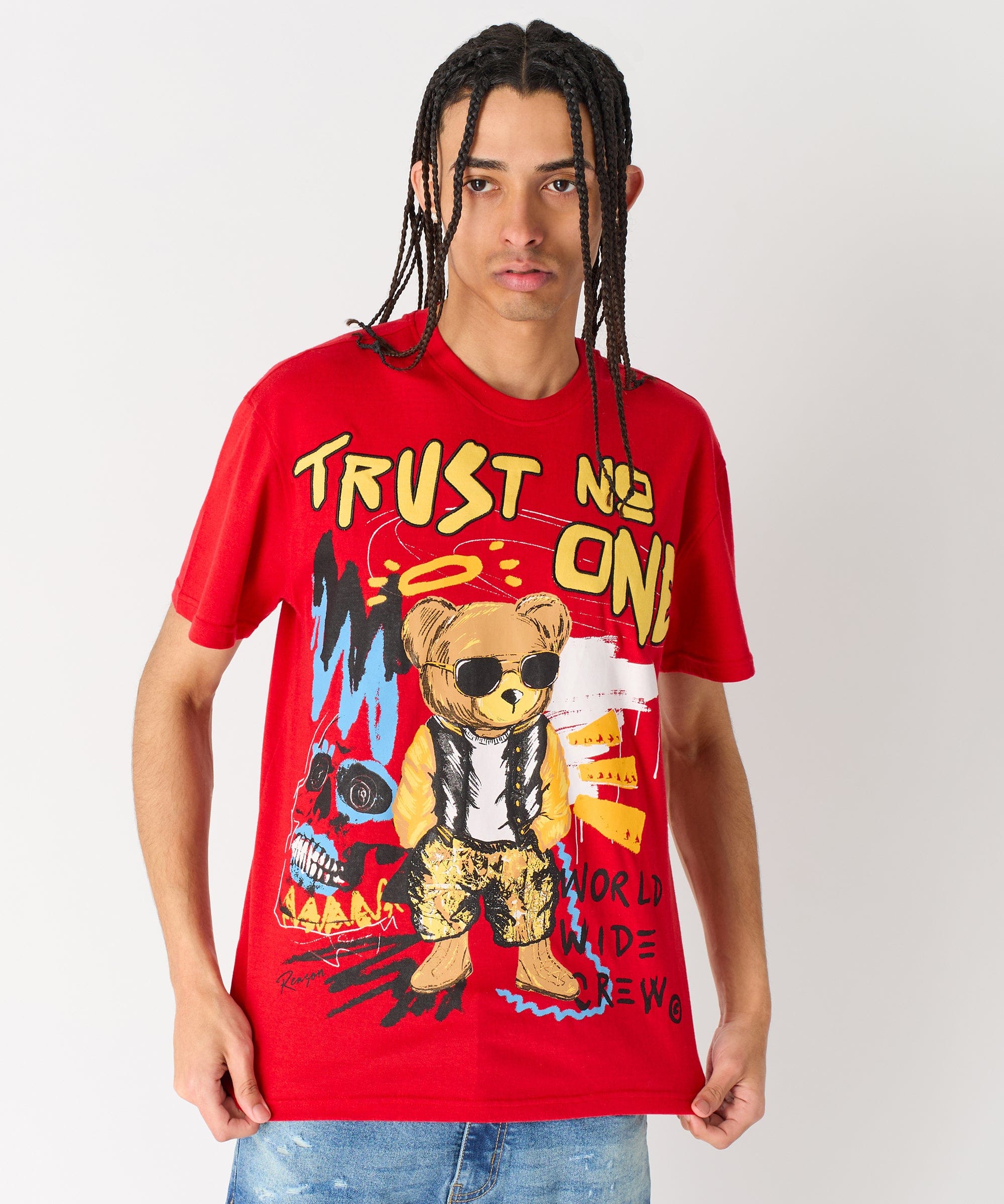 Trust No One Short Sleeve Tee - Red