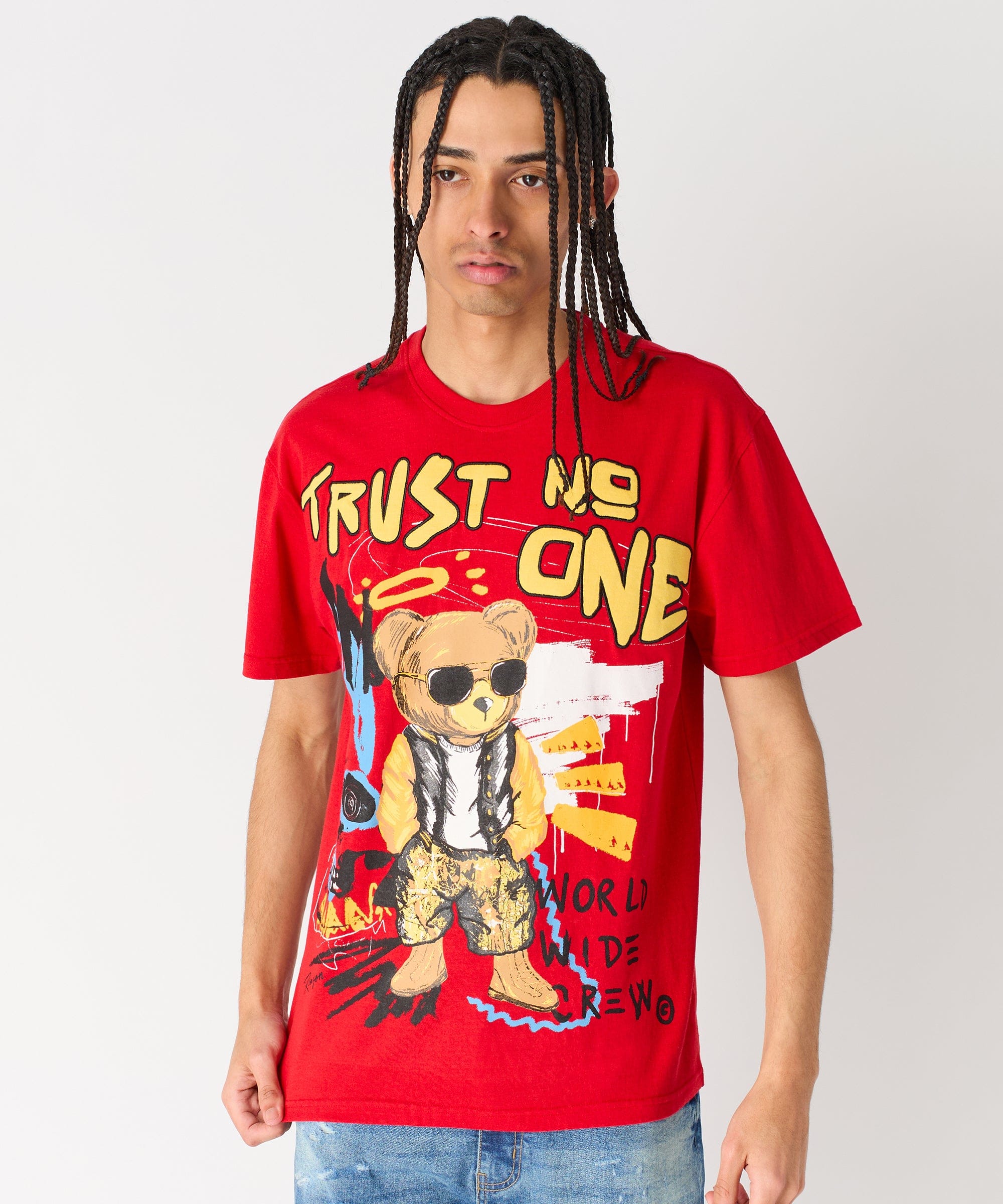 Trust No One Short Sleeve Tee - Red