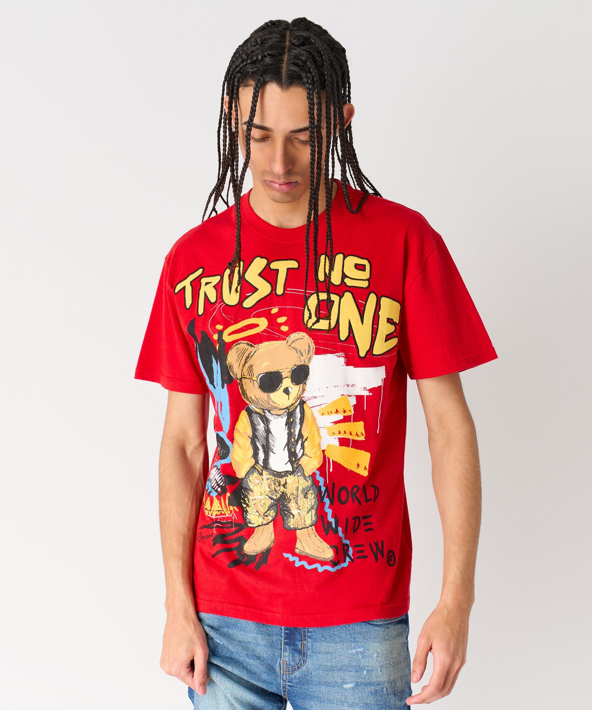 Trust No One Short Sleeve Tee - Red