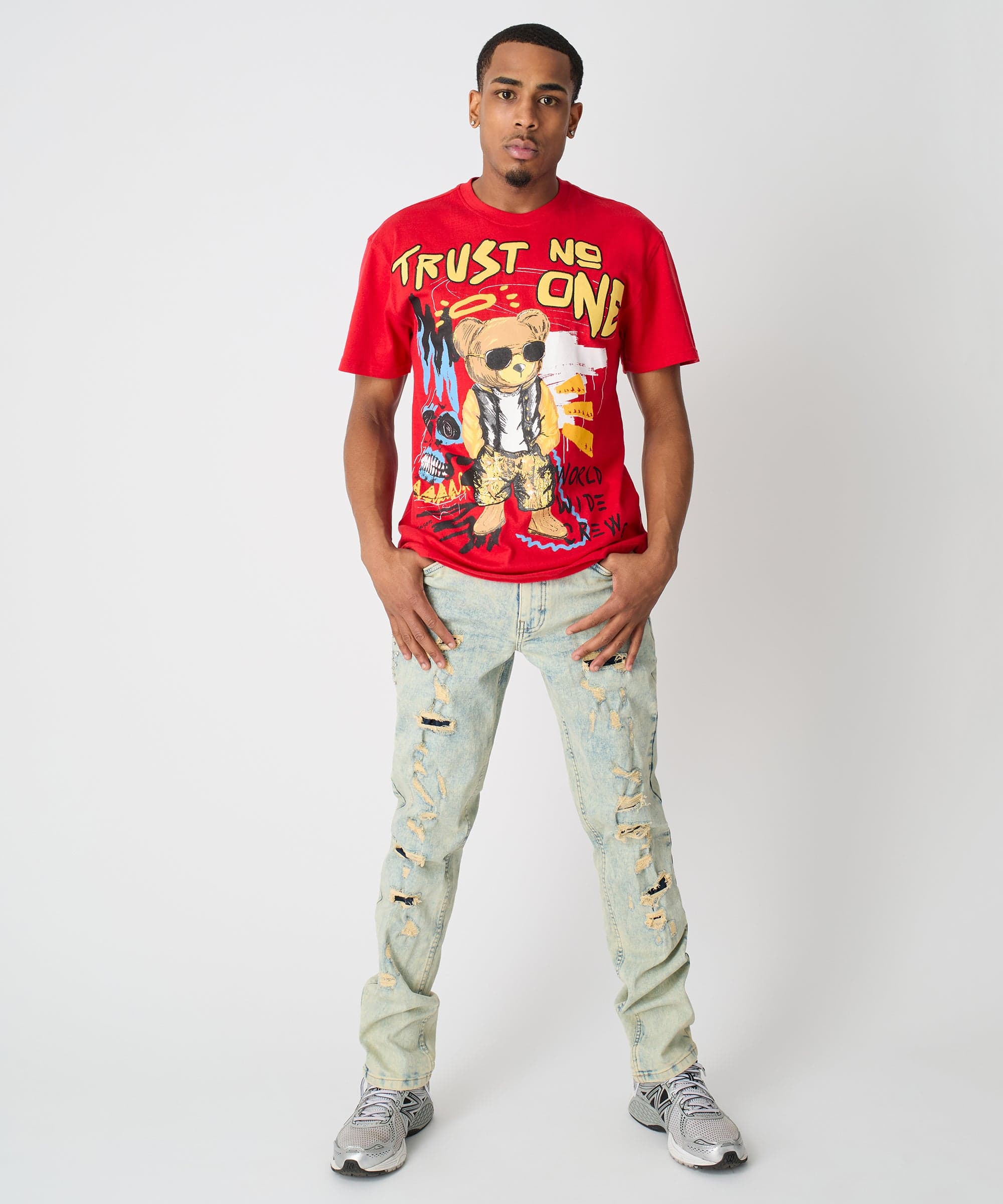 Trust No One Short Sleeve Tee - Red