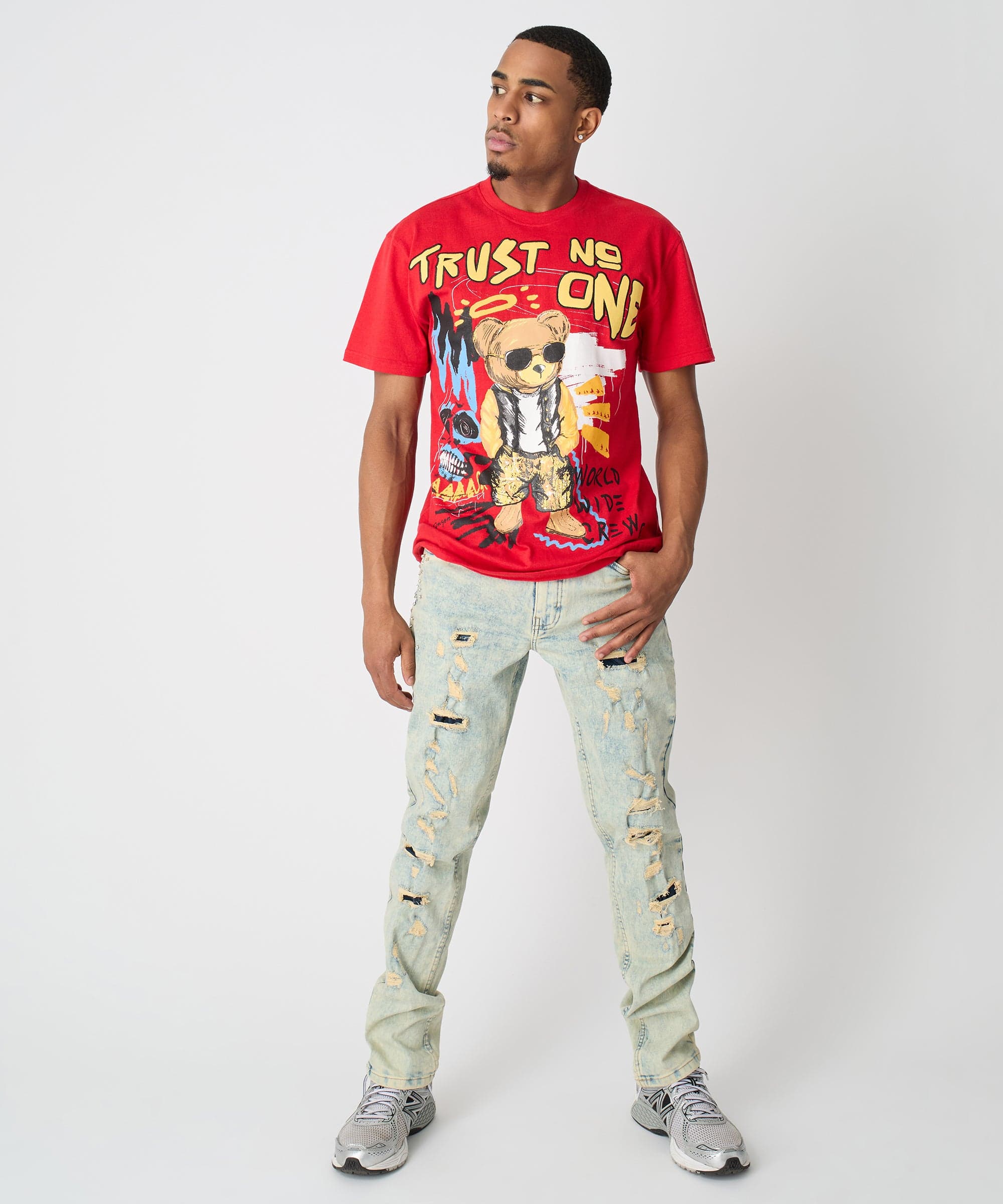 Trust No One Short Sleeve Tee - Red