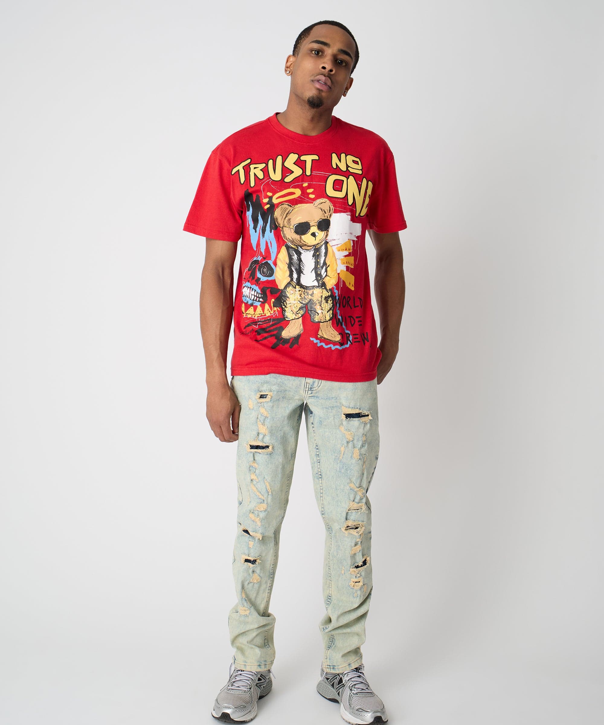Trust No One Short Sleeve Tee - Red