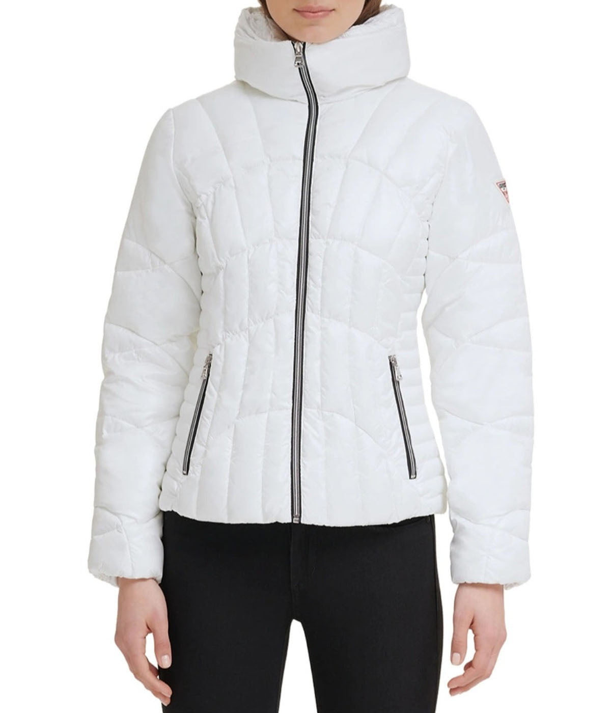 Quilted Puffer Jacket Cream