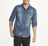 Men's Brooklyn Laundry Long Sleeve Stretch Denim Shirt 2
