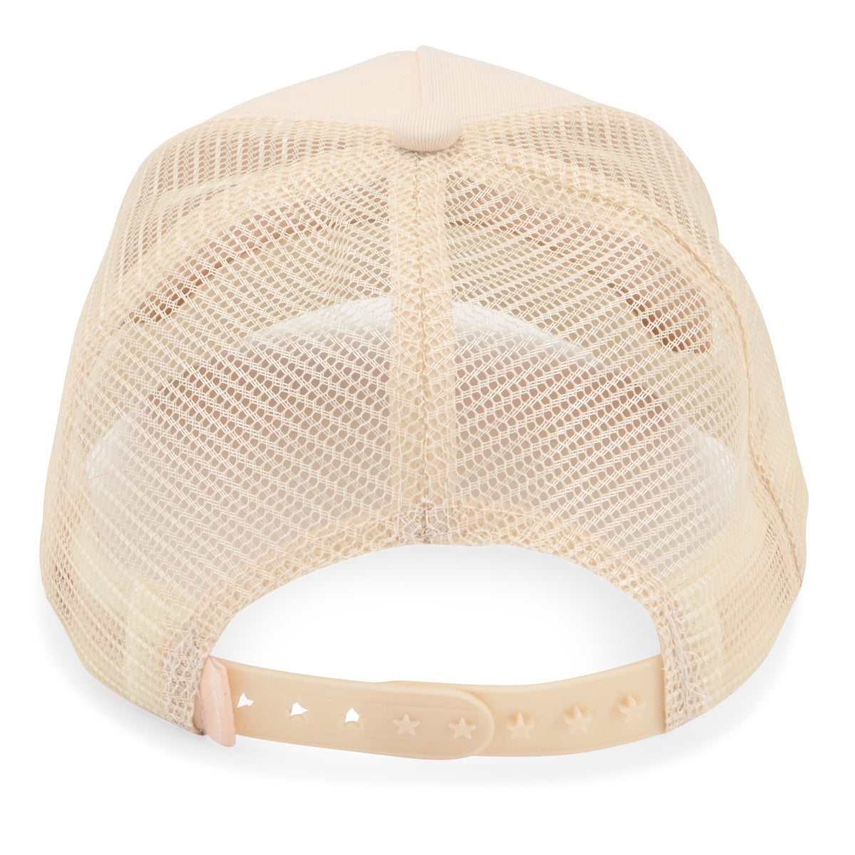 Vintage Havana Trucker Hat for Women & Men – Cream Beige Mesh & Canvas Adjustable Cap With Embroidered Star