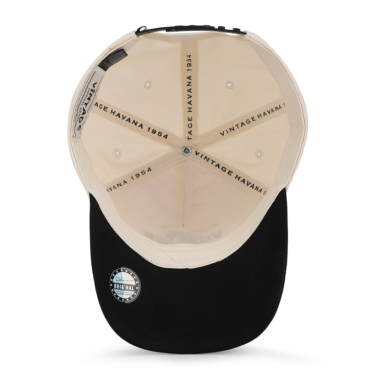 Vintage Havana Trucker Hat for Women & Men – Black & Tan Adjustable Cap – Embroidered "Vintage Rodeo"