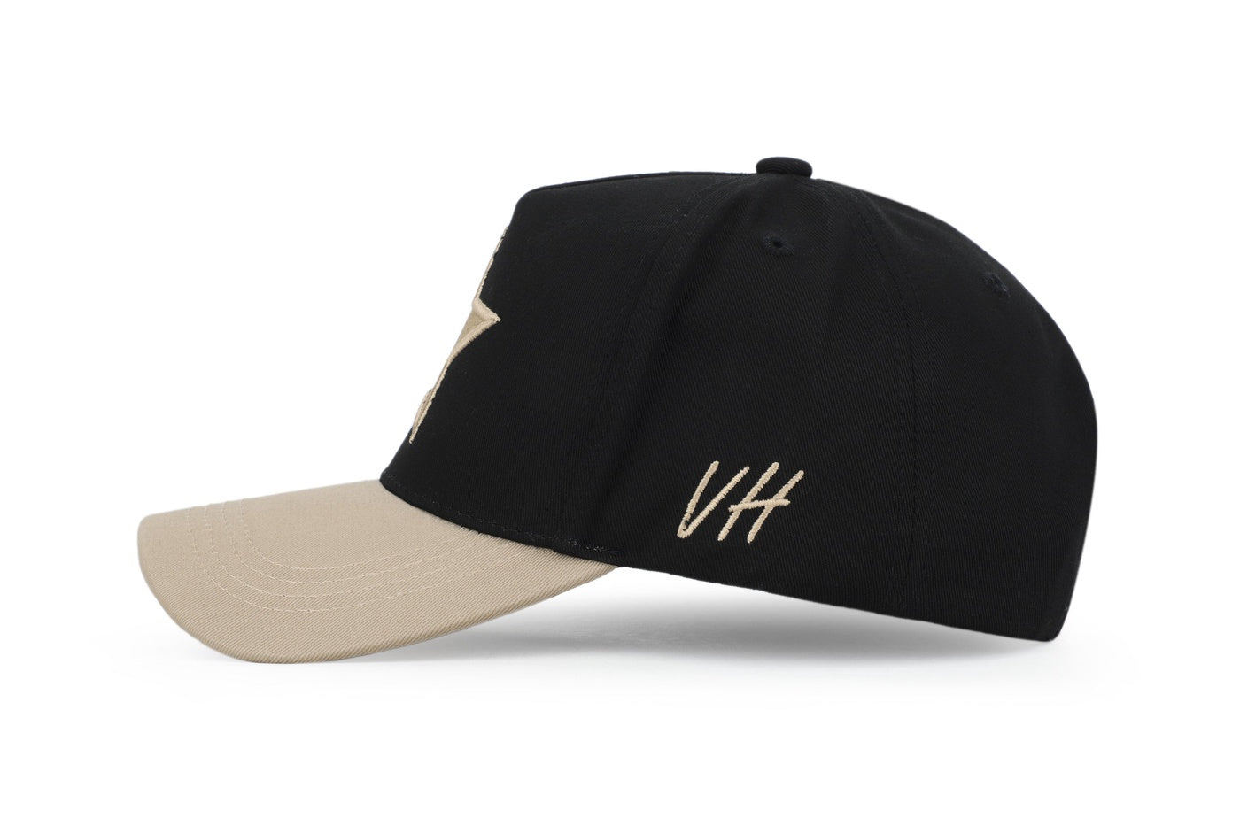 Vintage Havana Trucker Hat for Women & Men – Black & Khaki Adjustable Cap – Embroidered Star