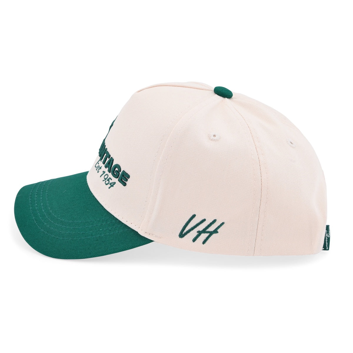 Vintage Havana Trucker Hat for Women & Men – Green & Cream Adjustable Cap – Embroidered Vintage Star