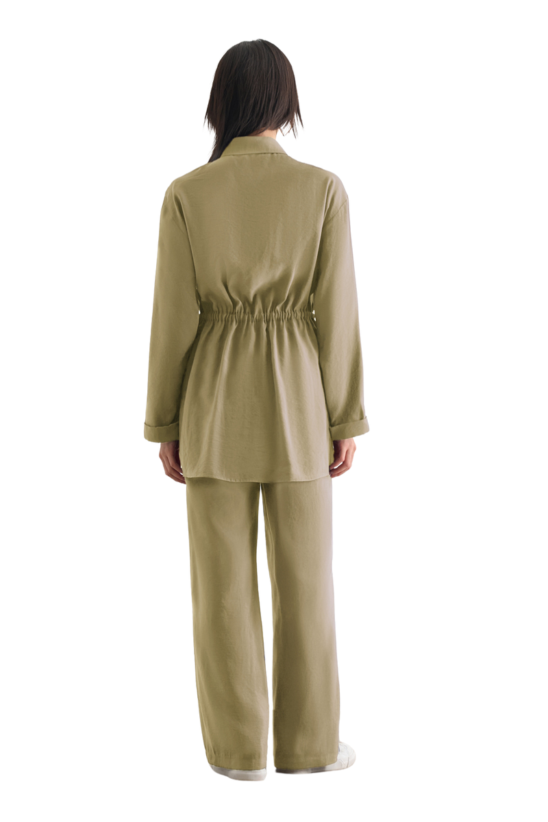 Light Weight Cinch Waist Tunic  - Tunic