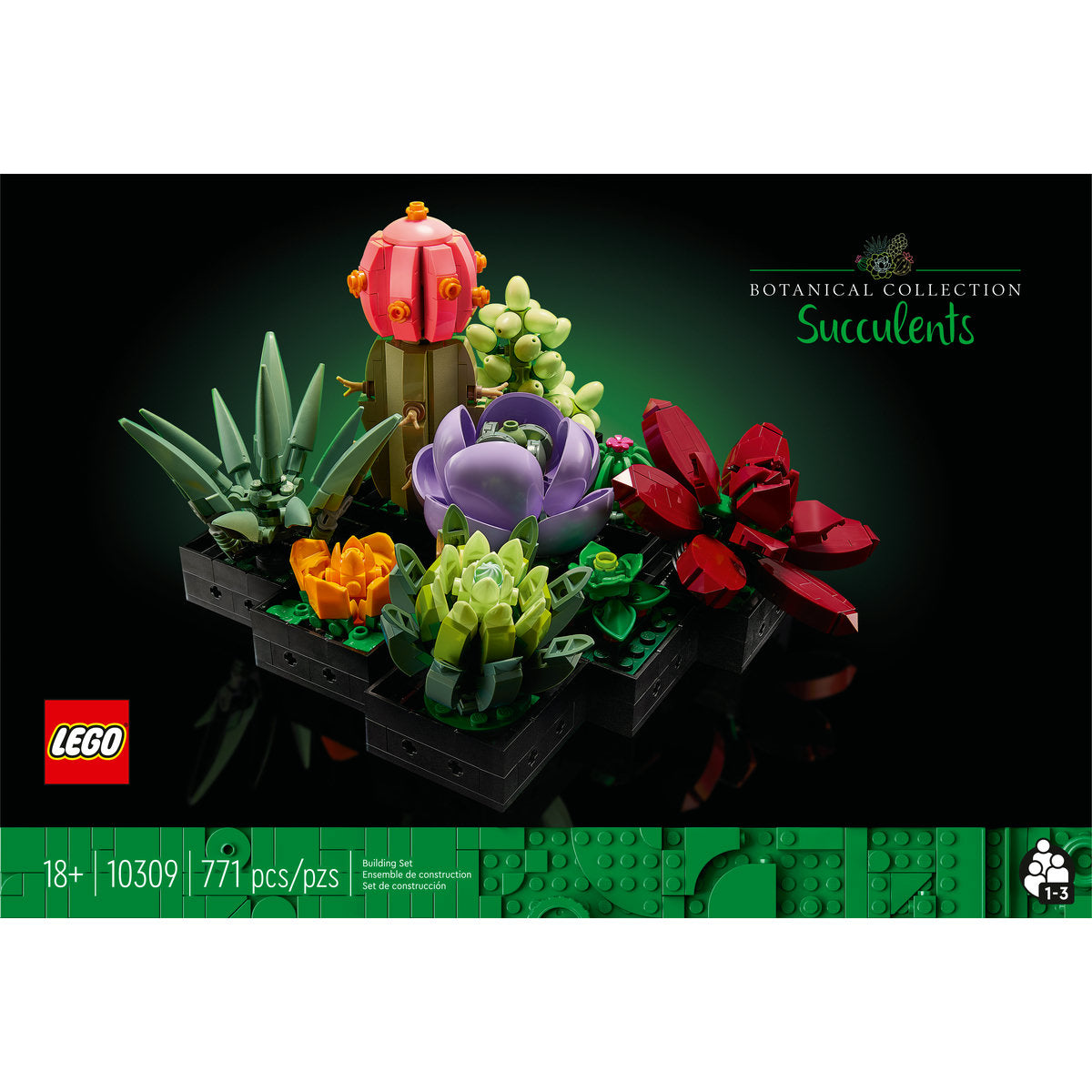 LEGO® Succulents 10309 Plant Decor Building Kit 771 Pieces