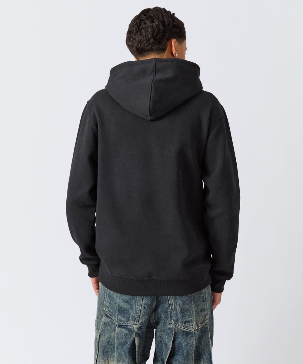 Defy the System Embroidered Hoodie - Black