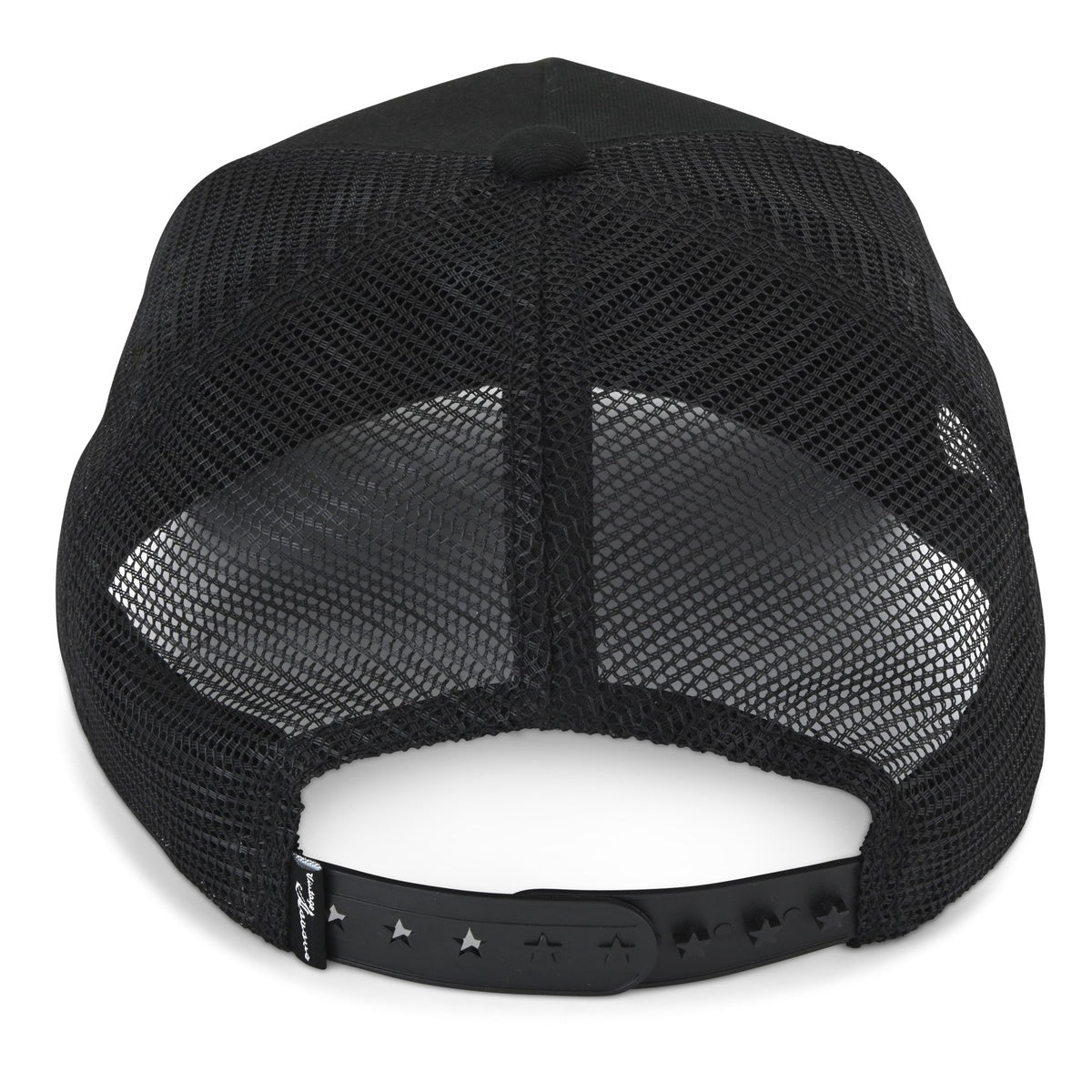 Vintage Havana Trucker Hat for Women – Black Mesh & Canvas Adjustable Cap With White Pearl Star & Rope