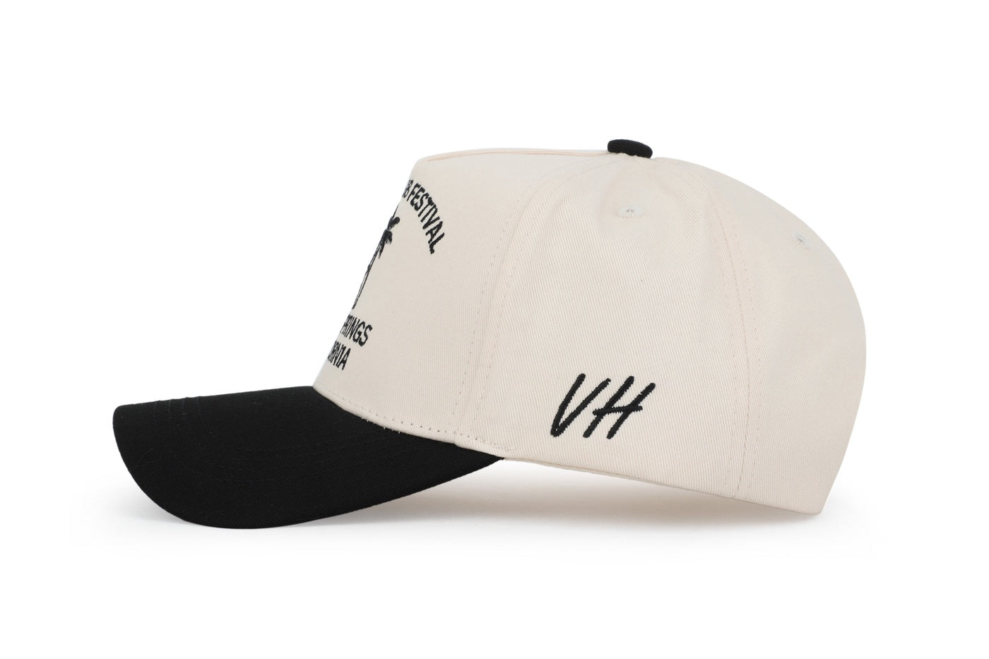 Vintage Havana Trucker Hat for Women & Men – Black & Tan Adjustable Cap – Embroidered "Beach Club Festival"