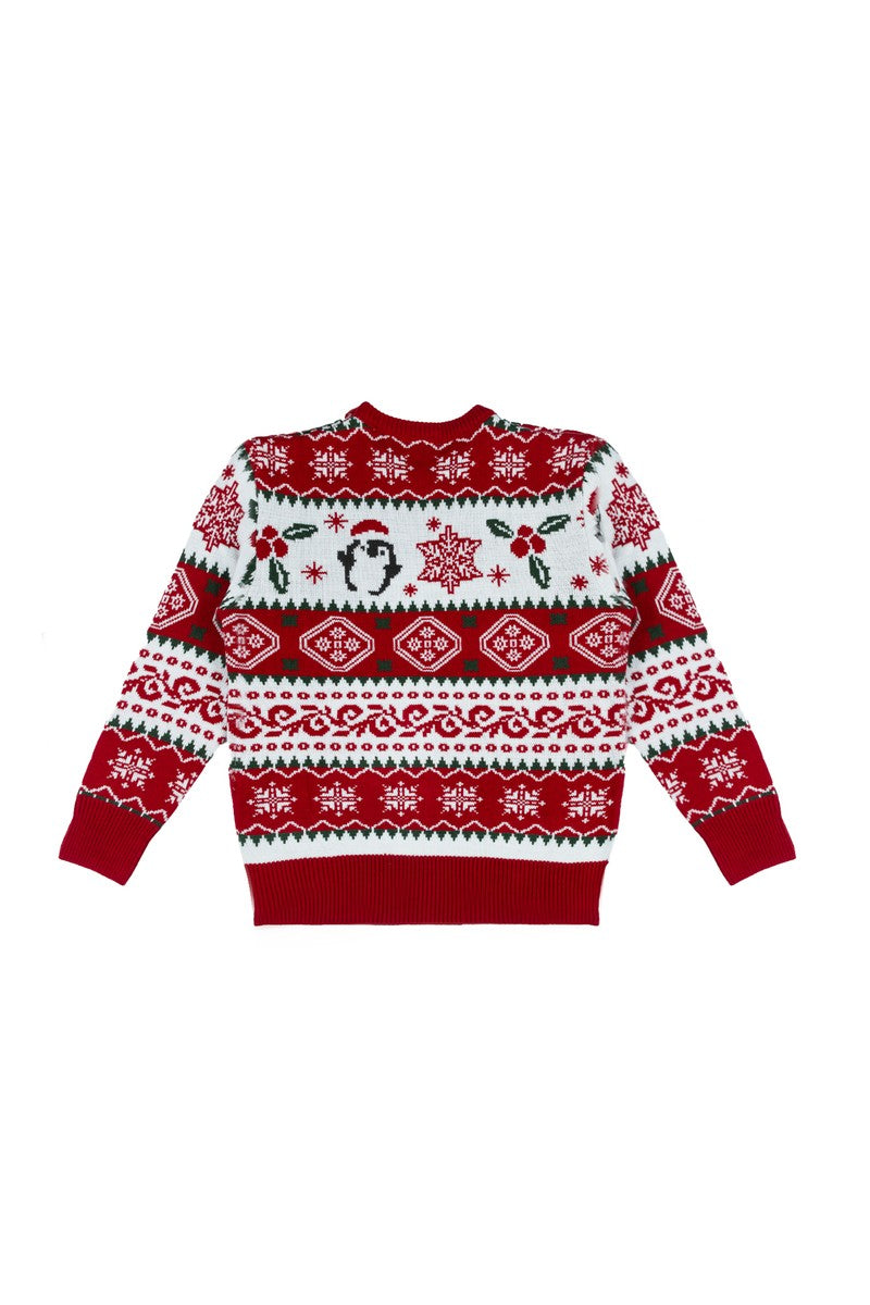 Penguin Fair Isle Holiday Sweater