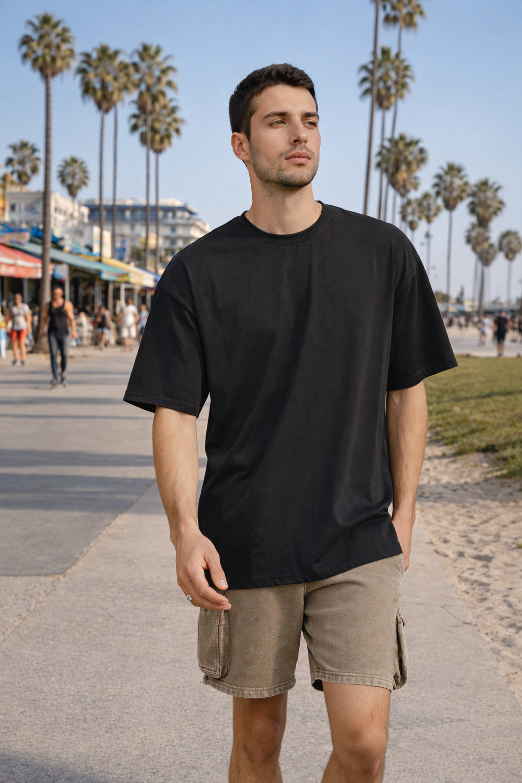 Cotton Crew High-Low Hem Tee Cotton Crew High-Low Hem Tee
