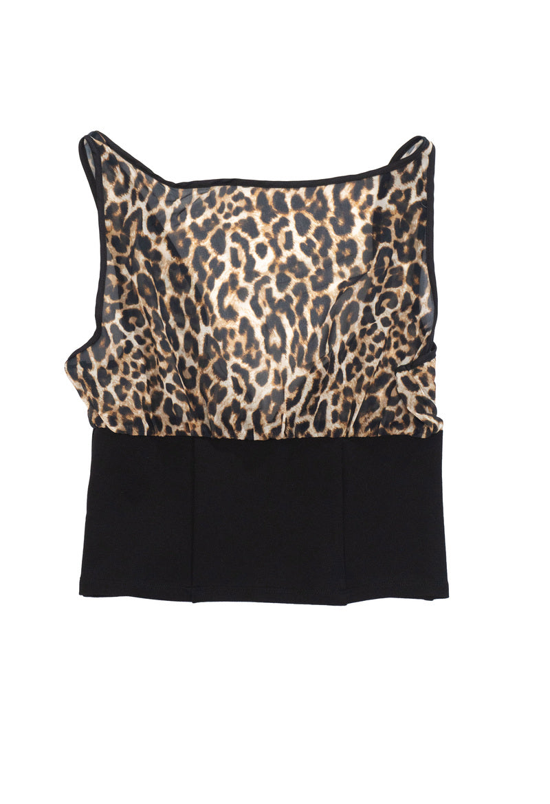 Sheer Leopard Print Top
