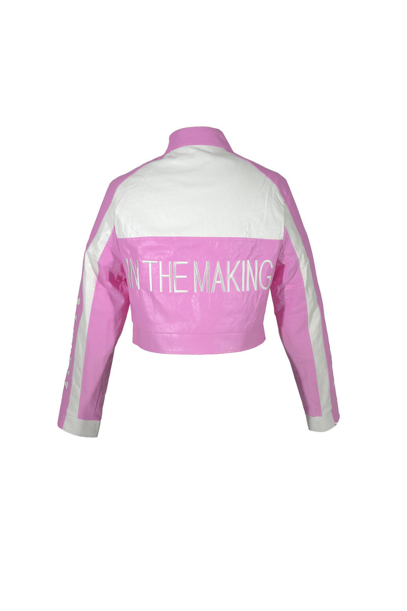 Angel In The Making Faux Leather Moto Jacket