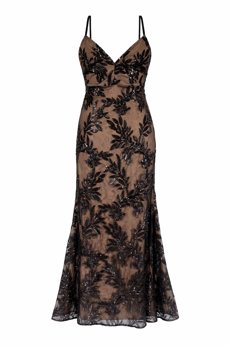 Plus Size Embroidered Sequin Dress