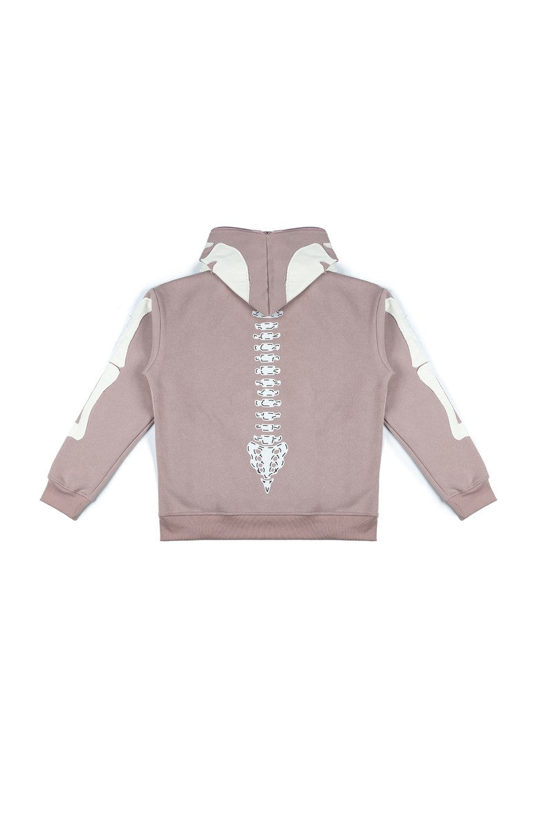 Skeleton Graphic Zip-Up Hoodie