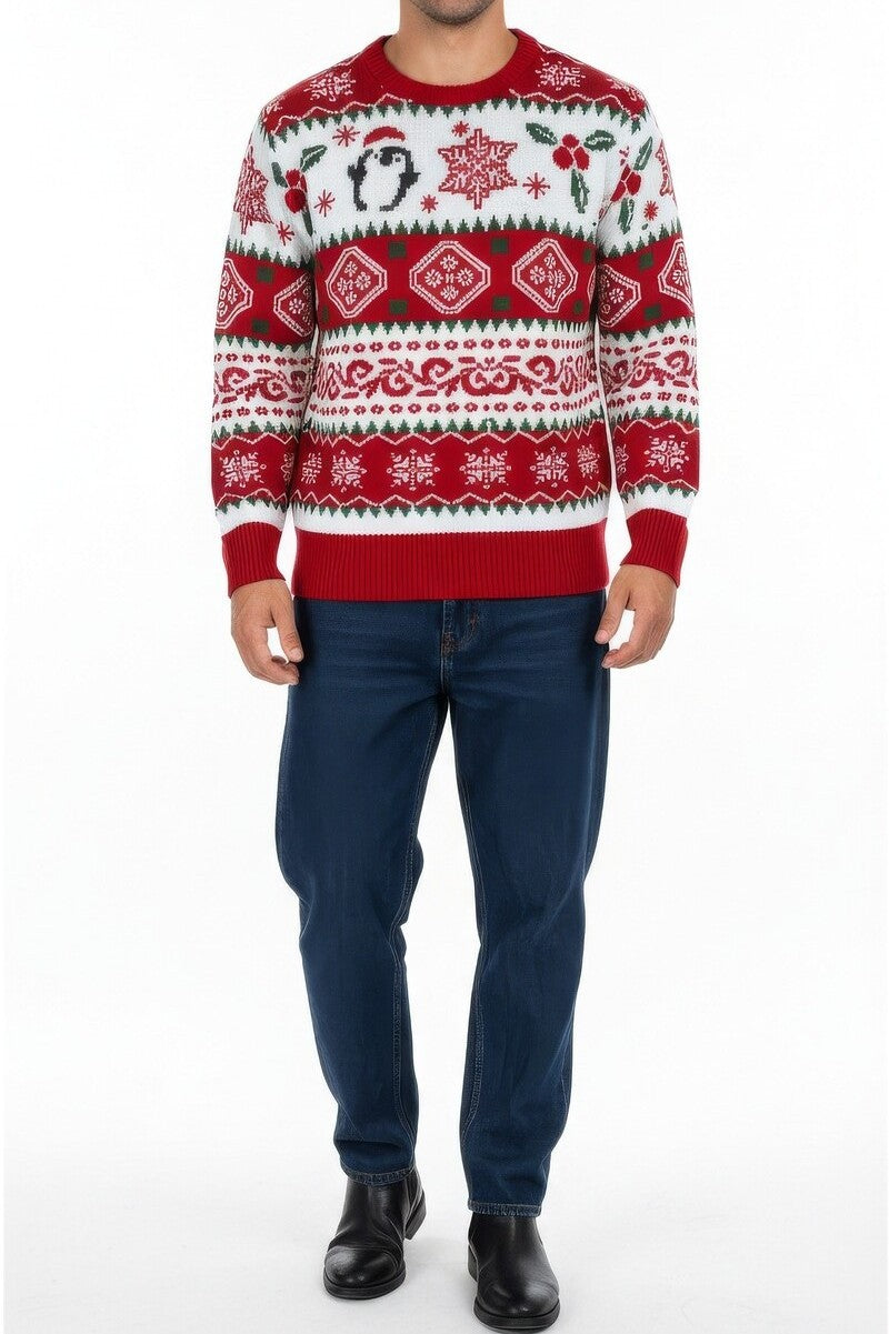 Penguin Fair Isle Holiday Sweater