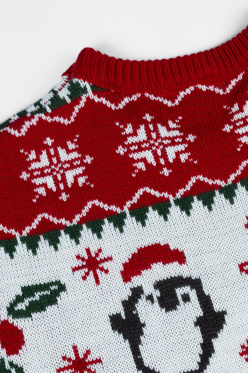 Penguin Fair Isle Holiday Sweater