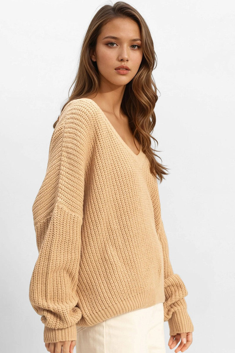 V-Neck Knit Sweater V-Neck Knit Sweater