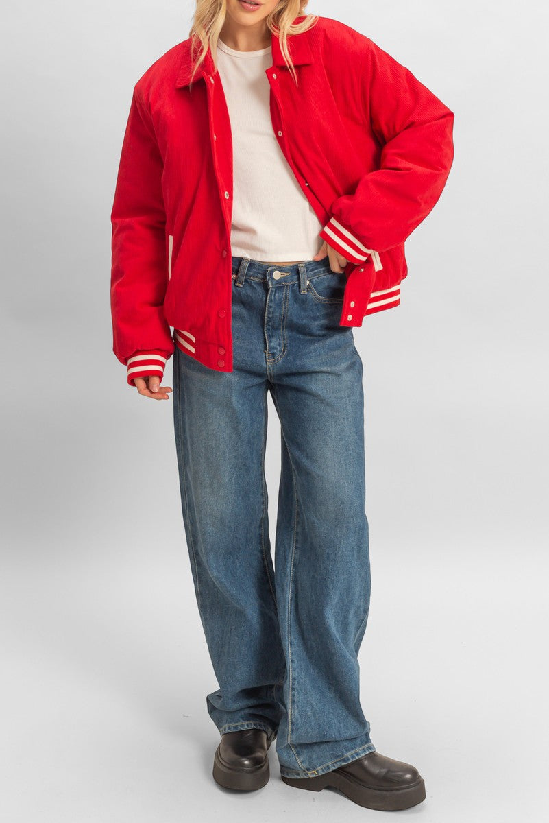 Corduroy Varsity Jacket