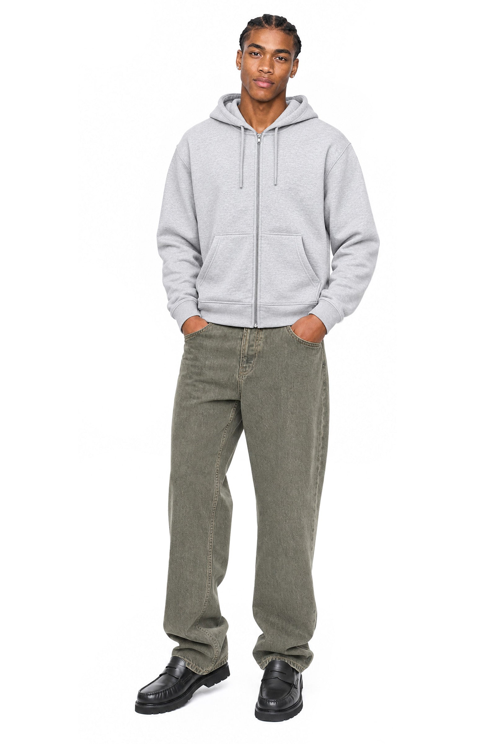 Men's Fleece Full Zip Hoodie | Forever 21