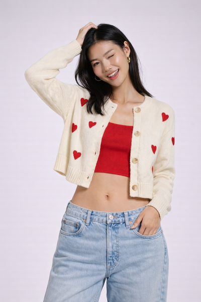 トップス THE TOE 26SS Semperoper Heart Cardigan Semperoper Heart Cardigan – THE TOÉ