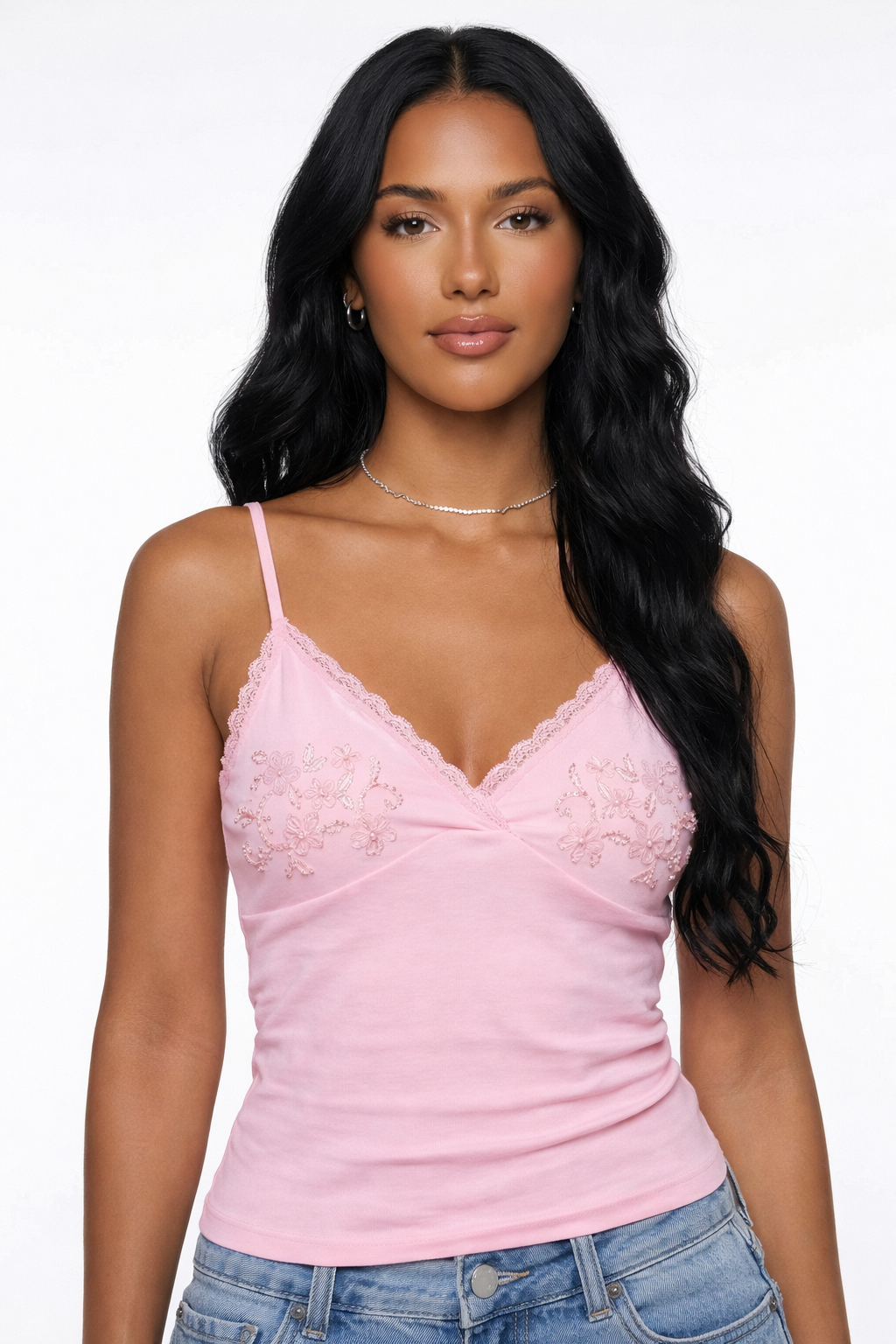 Andmary Angie ribbon tank PINK