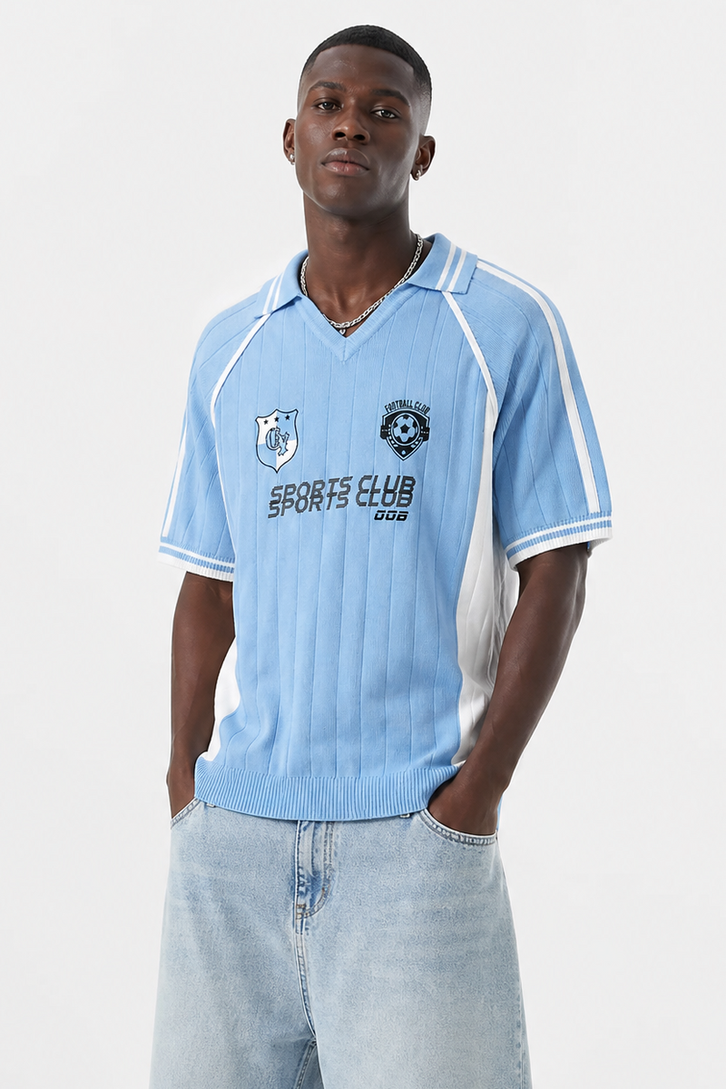 Sports Club Knit Collared Shirt