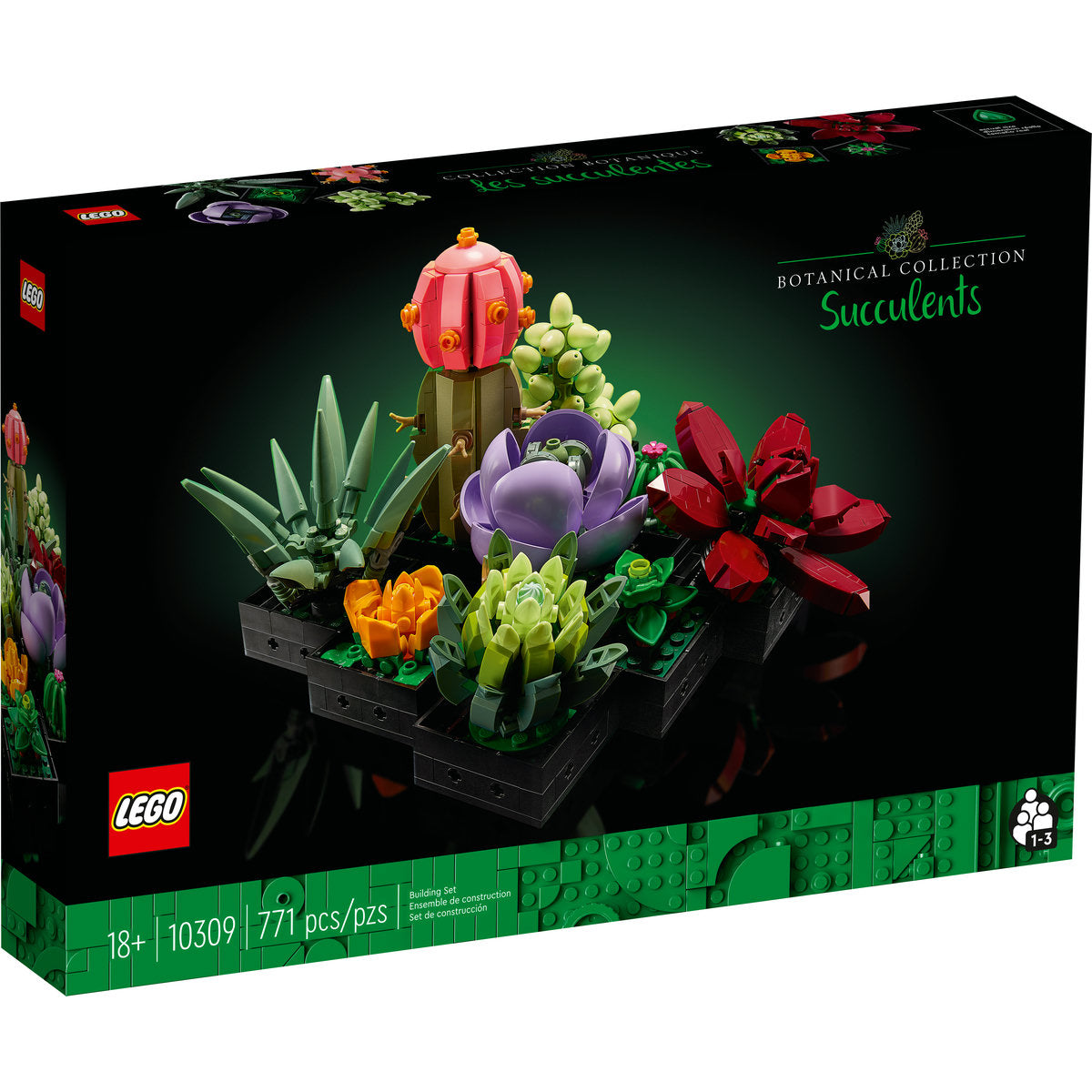 LEGO® Succulents 10309 Plant Decor Building Kit 771 Pieces