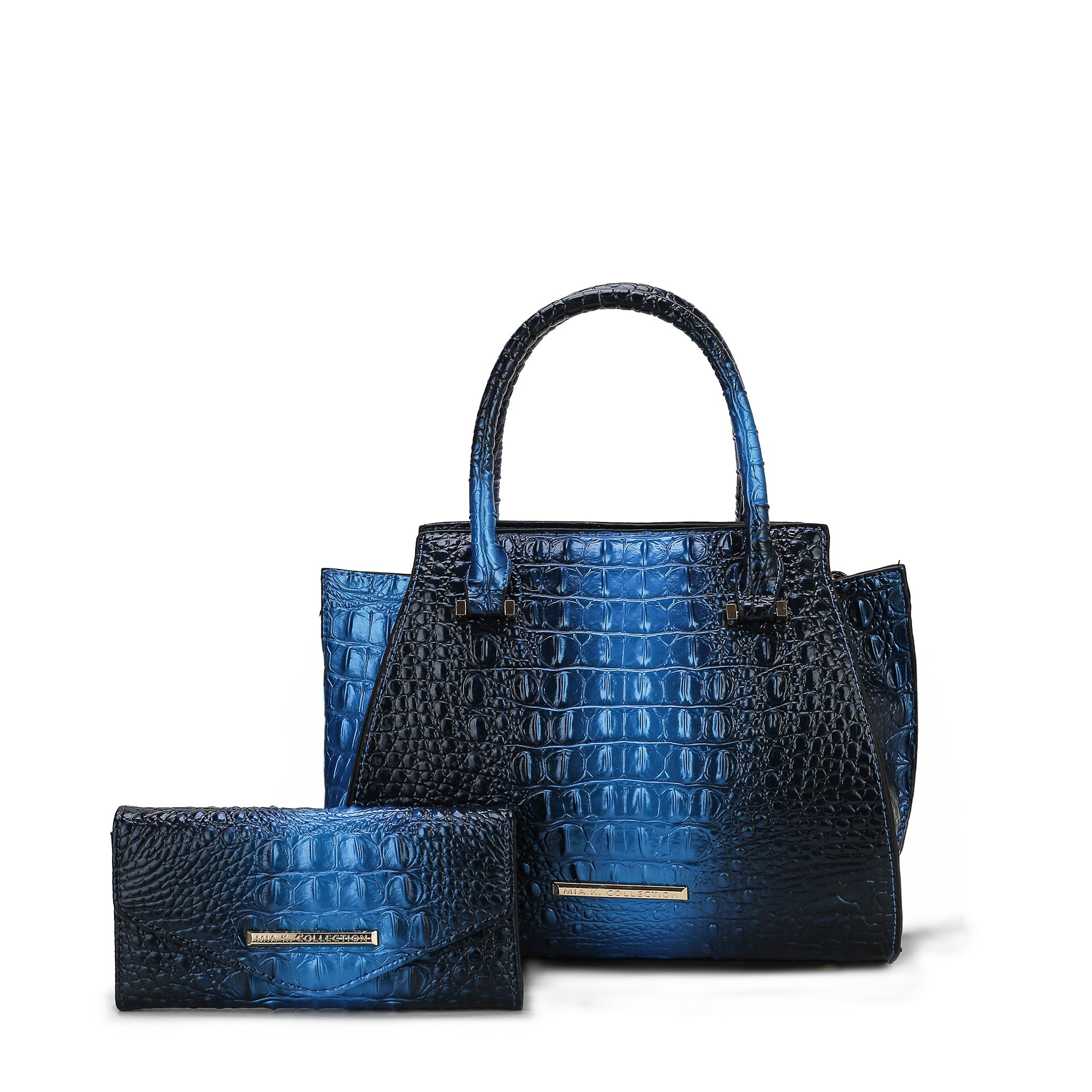 Bently Croc-Embossed Tote and Set