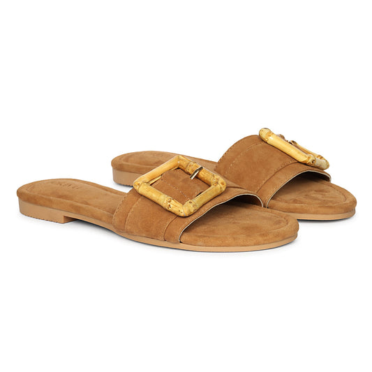 Amsterdam Suede - Cognac Sandals