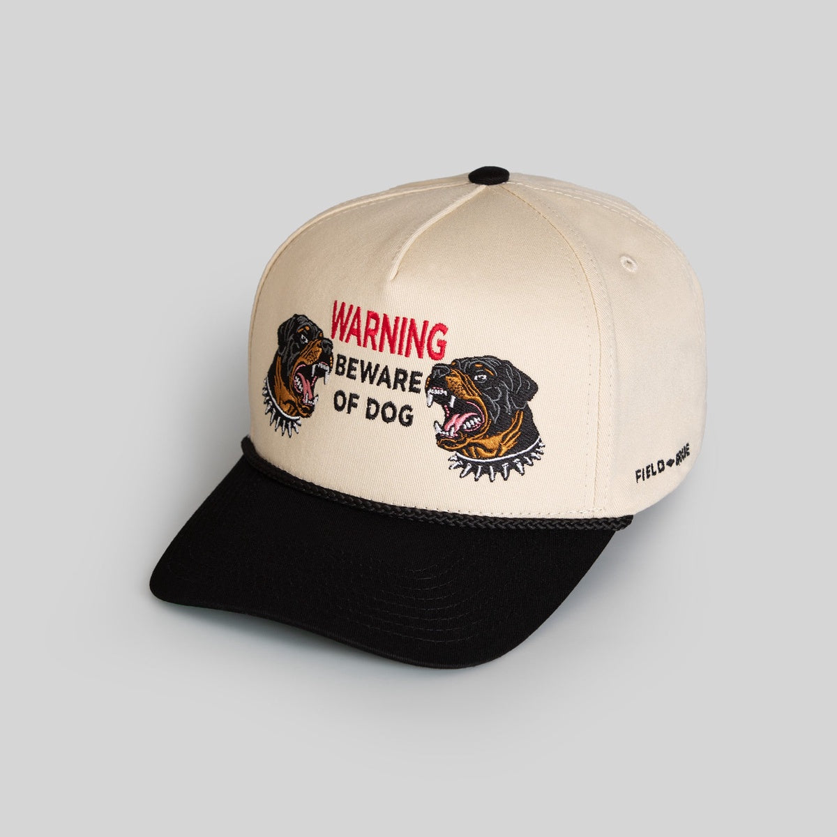 BEWARE of ROTTY SAND BLACK TWILL TRUCKER HAT