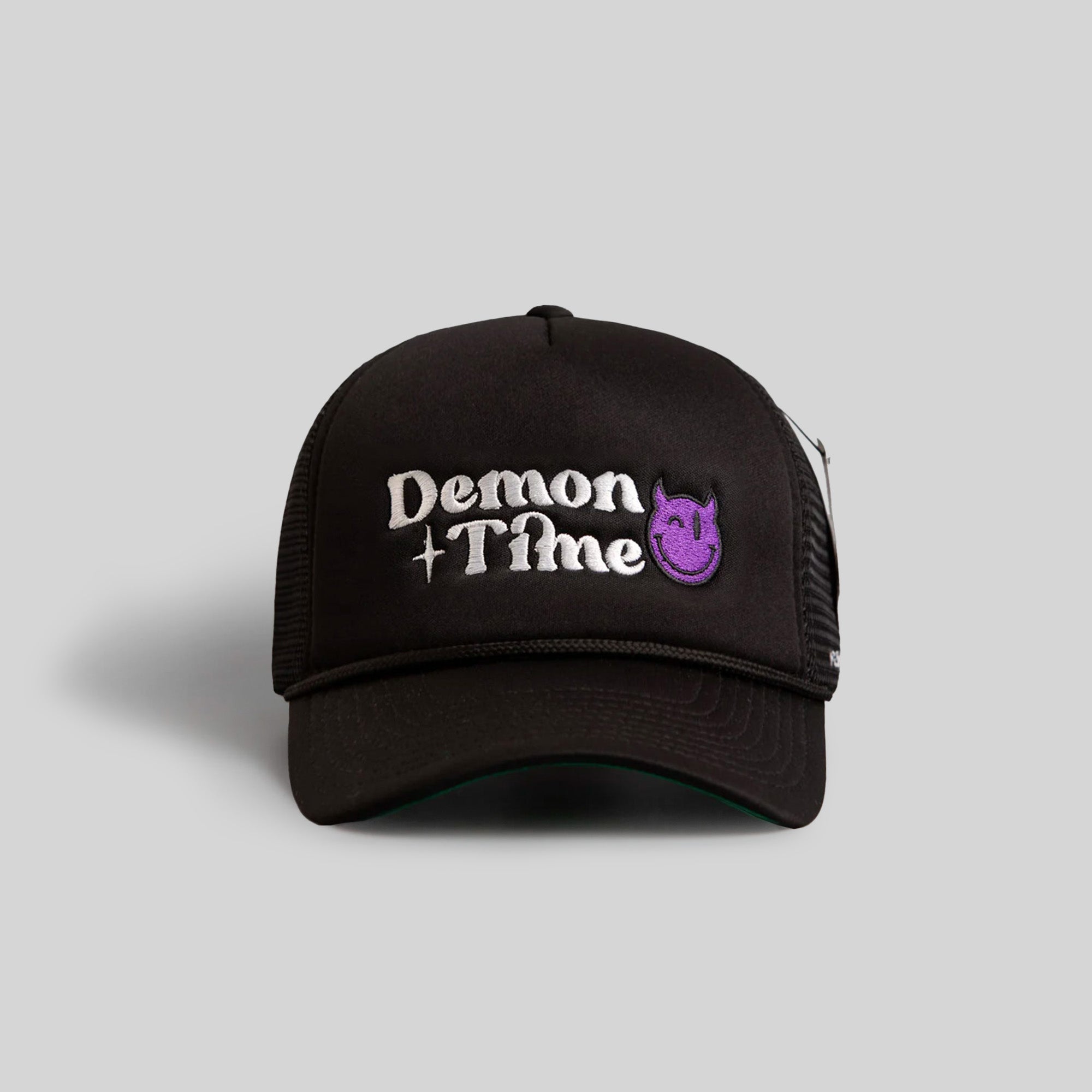 Field Grade DEMON TIME BLACK TRUCKER HAT - PURPLE DEVIL