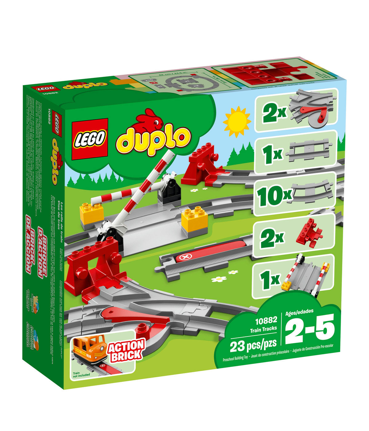 LEGO DUPLO Train Tracks 10882 Building Blocks (23 Piece)