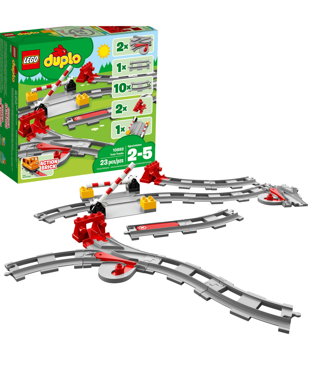 LEGO DUPLO Train Tracks 10882 Building Blocks (23 Piece)