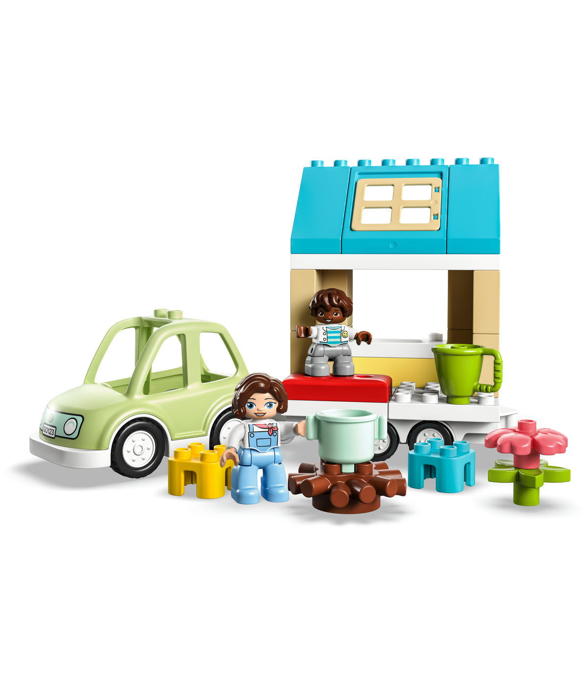 LEGO DUPLO Town Family House on Wheels 10986 Building Toy Set (31 Pieces)