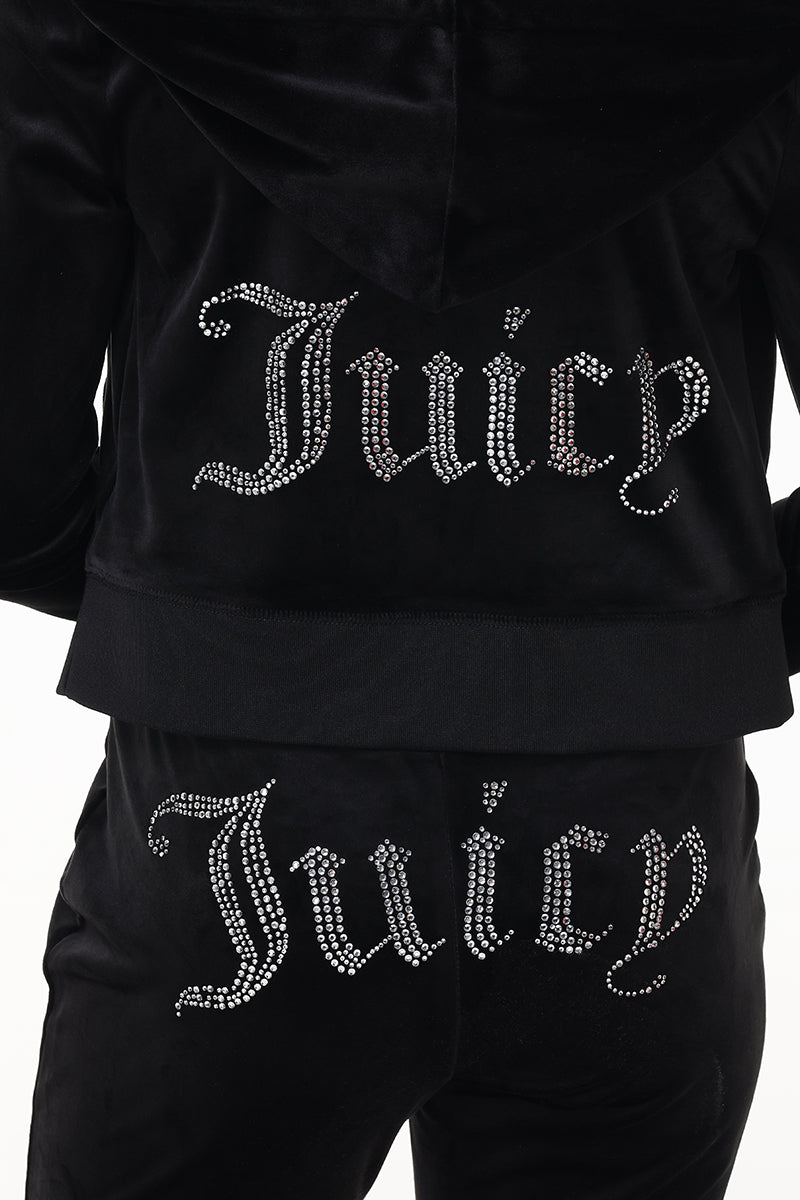 OG Big Bling Velour Hoodie - Juicy Couture