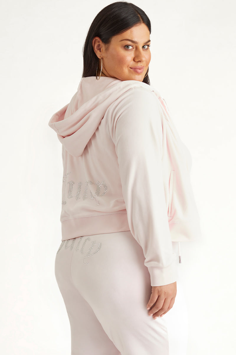 Plus-Size OG Big Bling Velour Hoodie - Juicy Couture