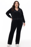 Plus-Size OG Big Bling Velour Track Pants - Juicy Couture