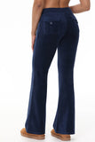 Hollywood Snap Pocket Cotton Velour Track Pants  - Juicy Couture