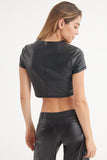 Faux Leather Crop Top - Juicy Couture