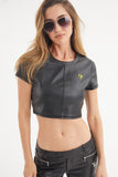 Faux Leather Crop Top - Juicy Couture